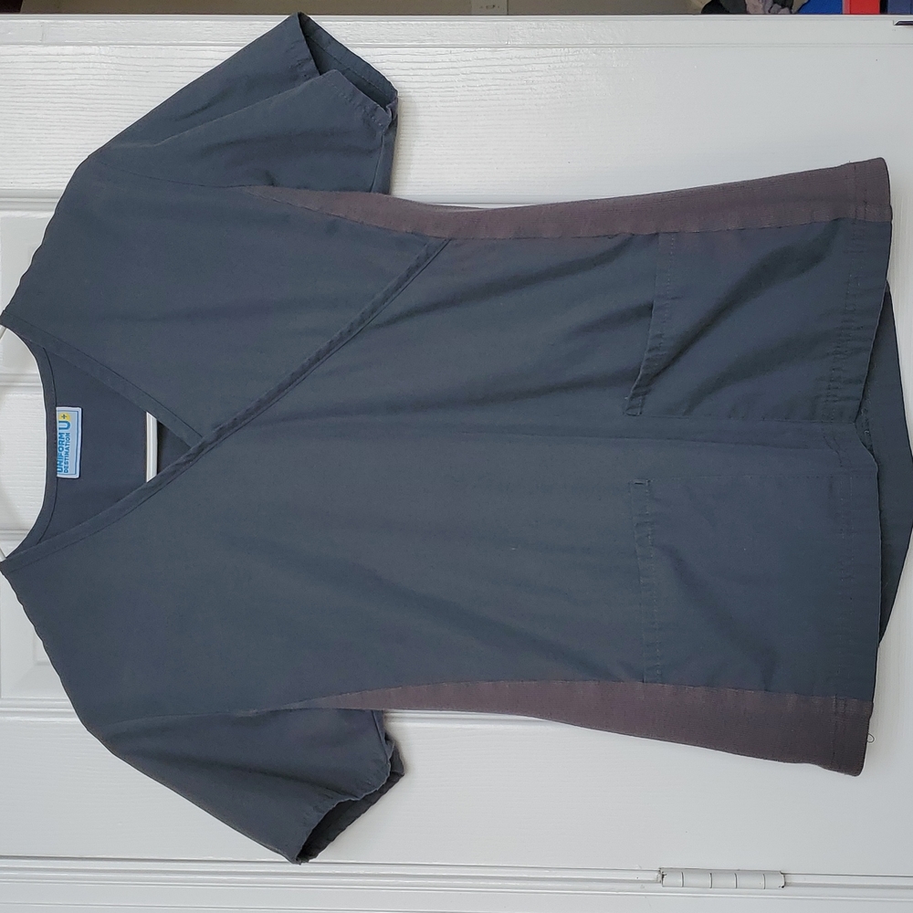 Gray scrub top/maternity scrub top